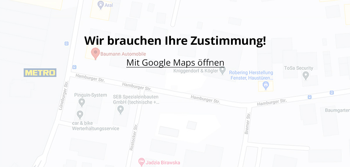 © Google Lageplang von Baumann Automobile Laatzen, Gewerbegebiet Rethen/Nord