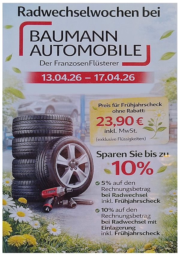 Radwechsel bei Baumann Automobile